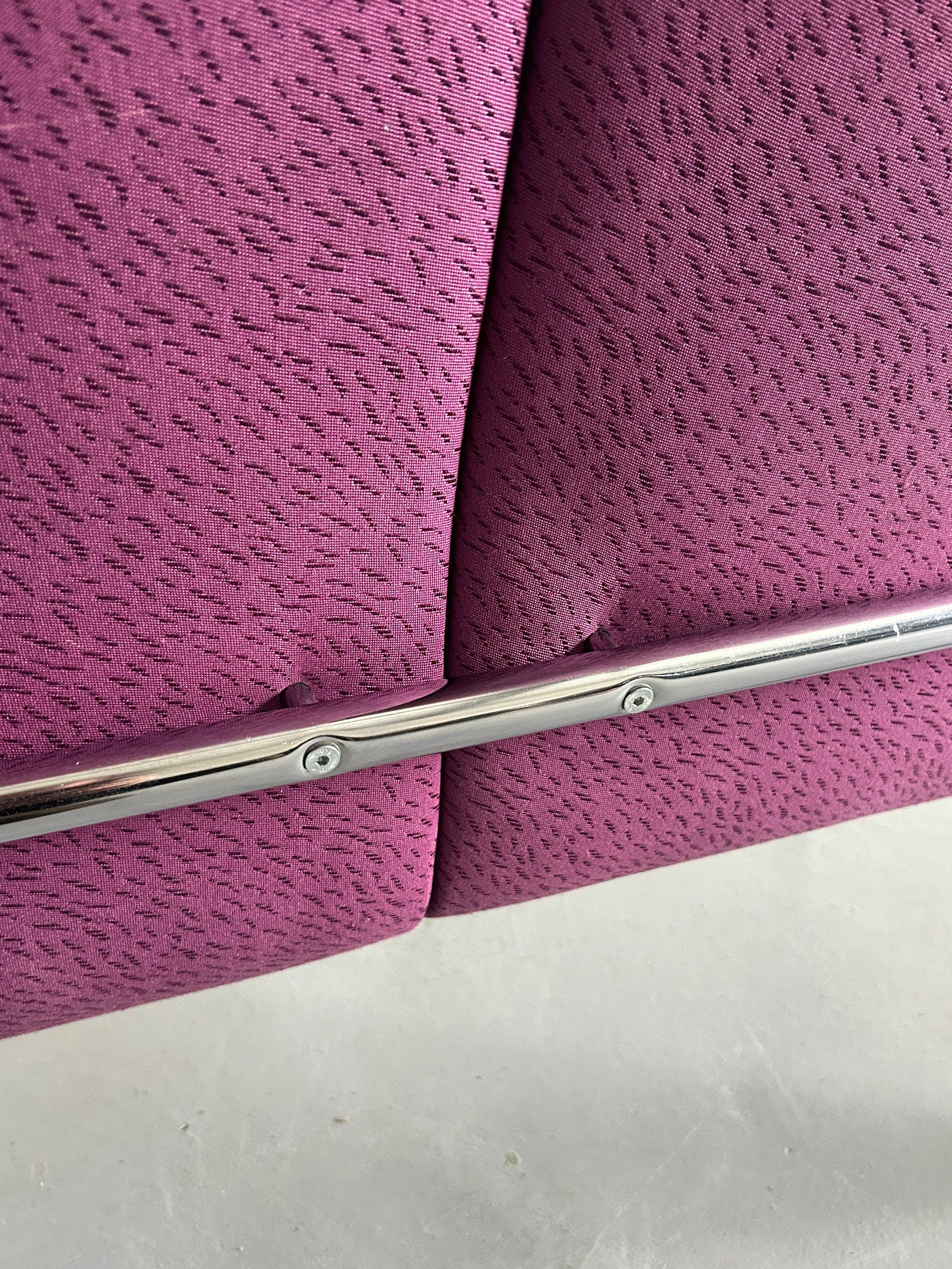 Chrome Loveseat Sofa by Wiesner Hager, 1980s Austria