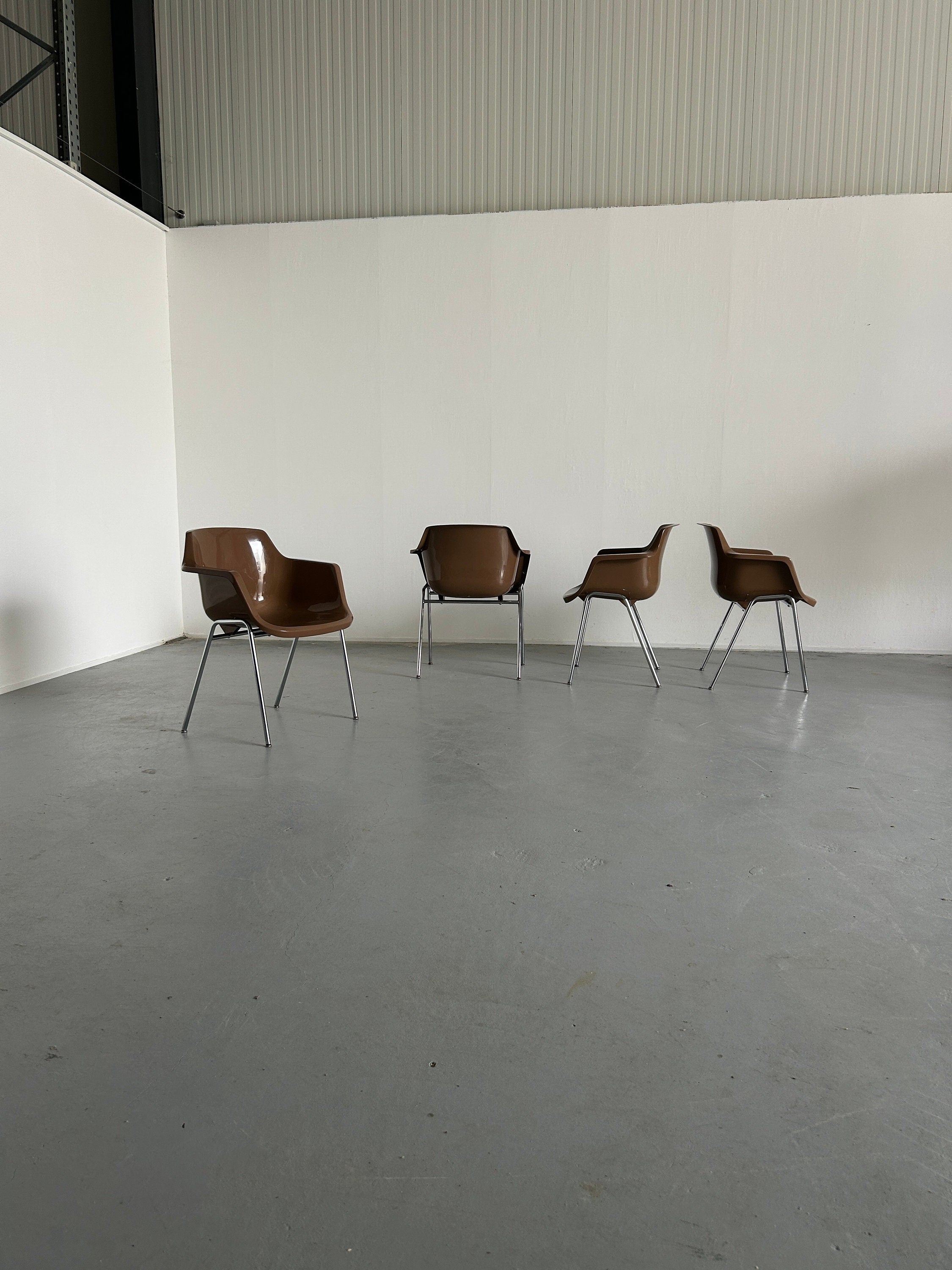 Dining Chairs in style of Eames Shell Chairs, 1980s