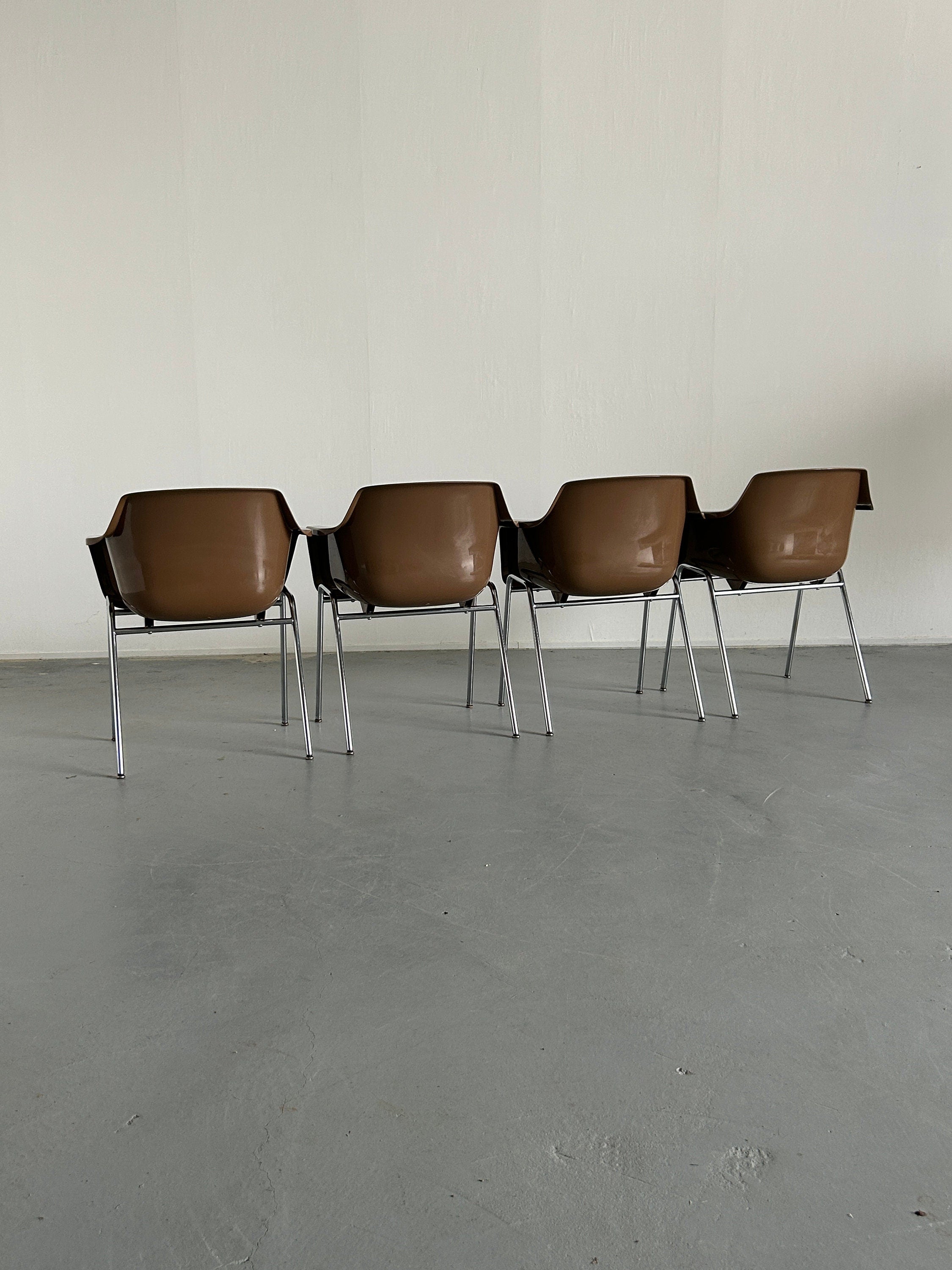 Dining Chairs in style of Eames Shell Chairs, 1980s