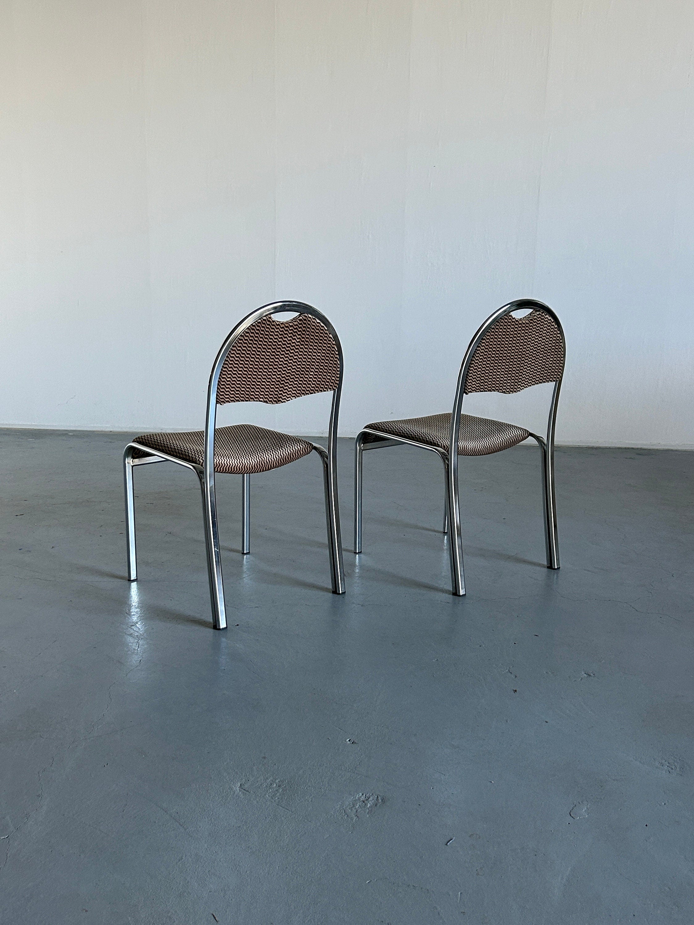 European Cafe Chairs In Style of Saporiti, 1970s