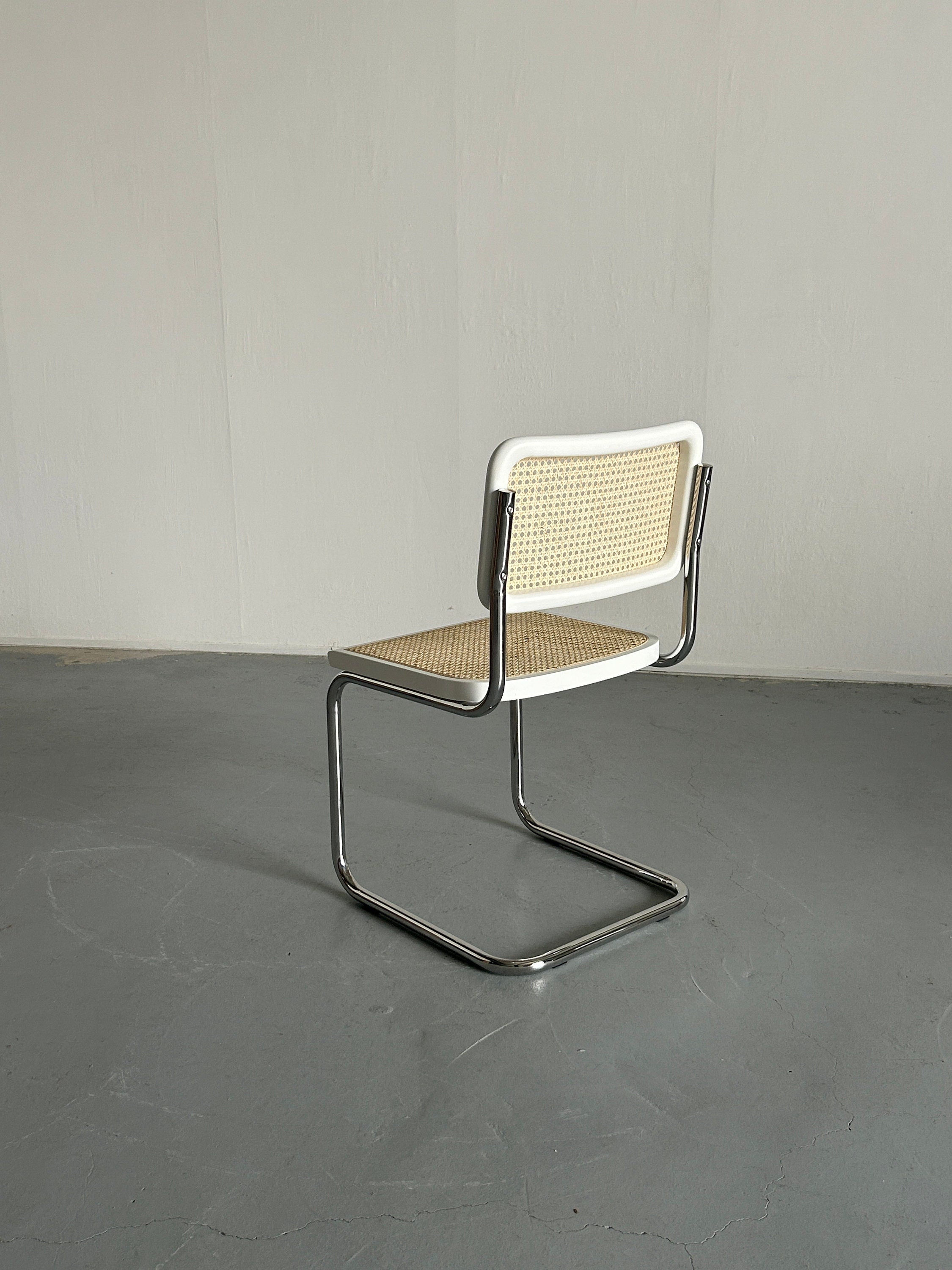 Cesca Style Chair by Marcel Breuer, White