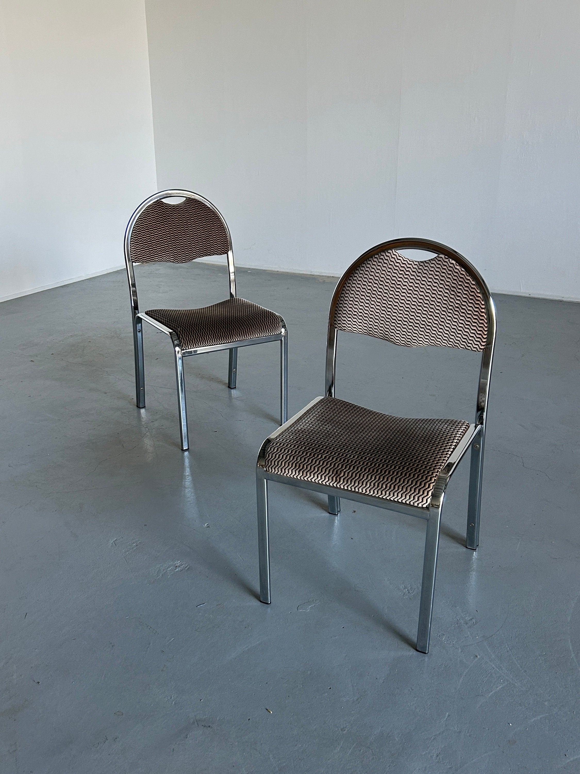 European Cafe Chairs In Style of Saporiti, 1970s