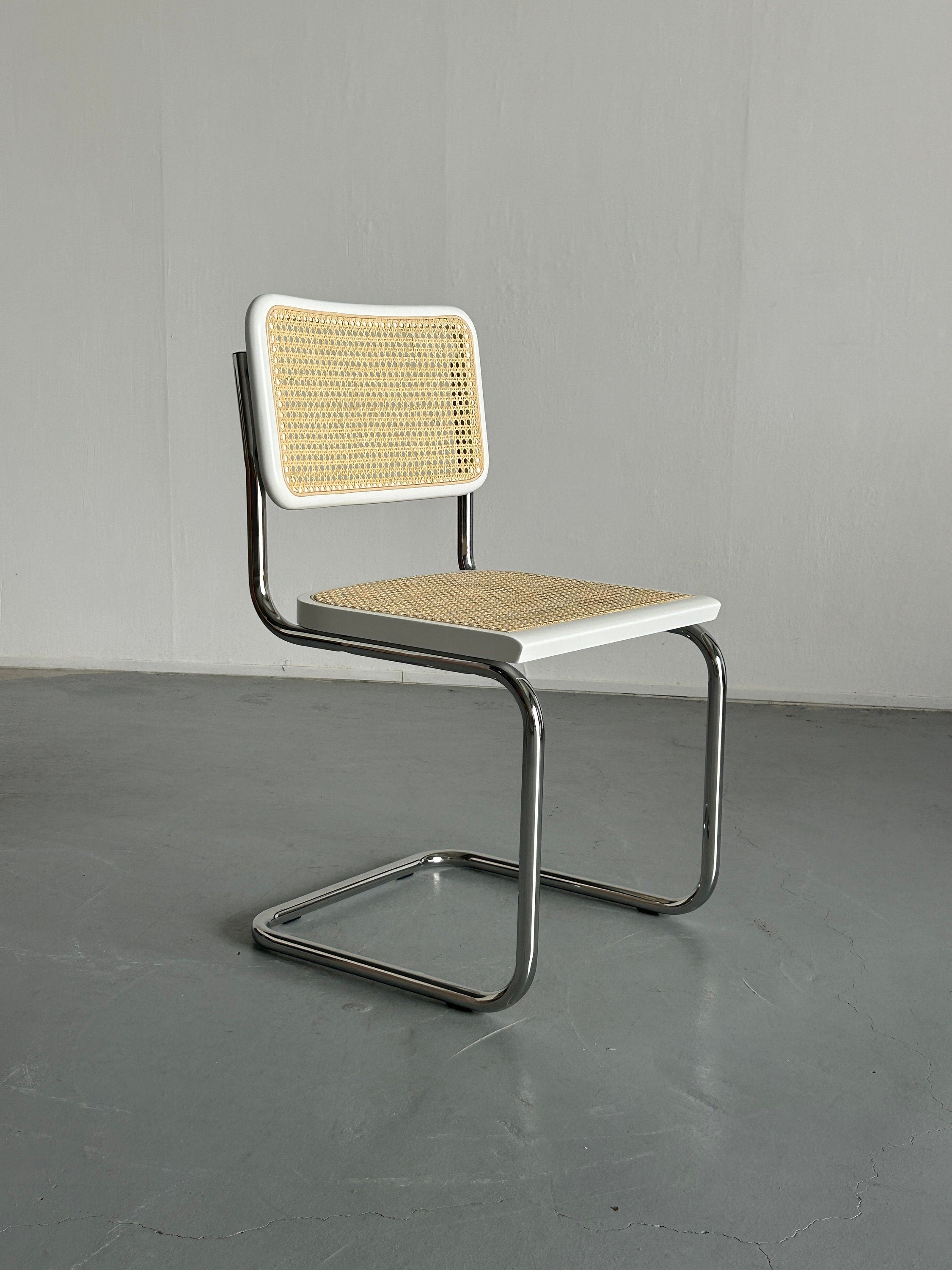 Cesca Style Chair by Marcel Breuer, White