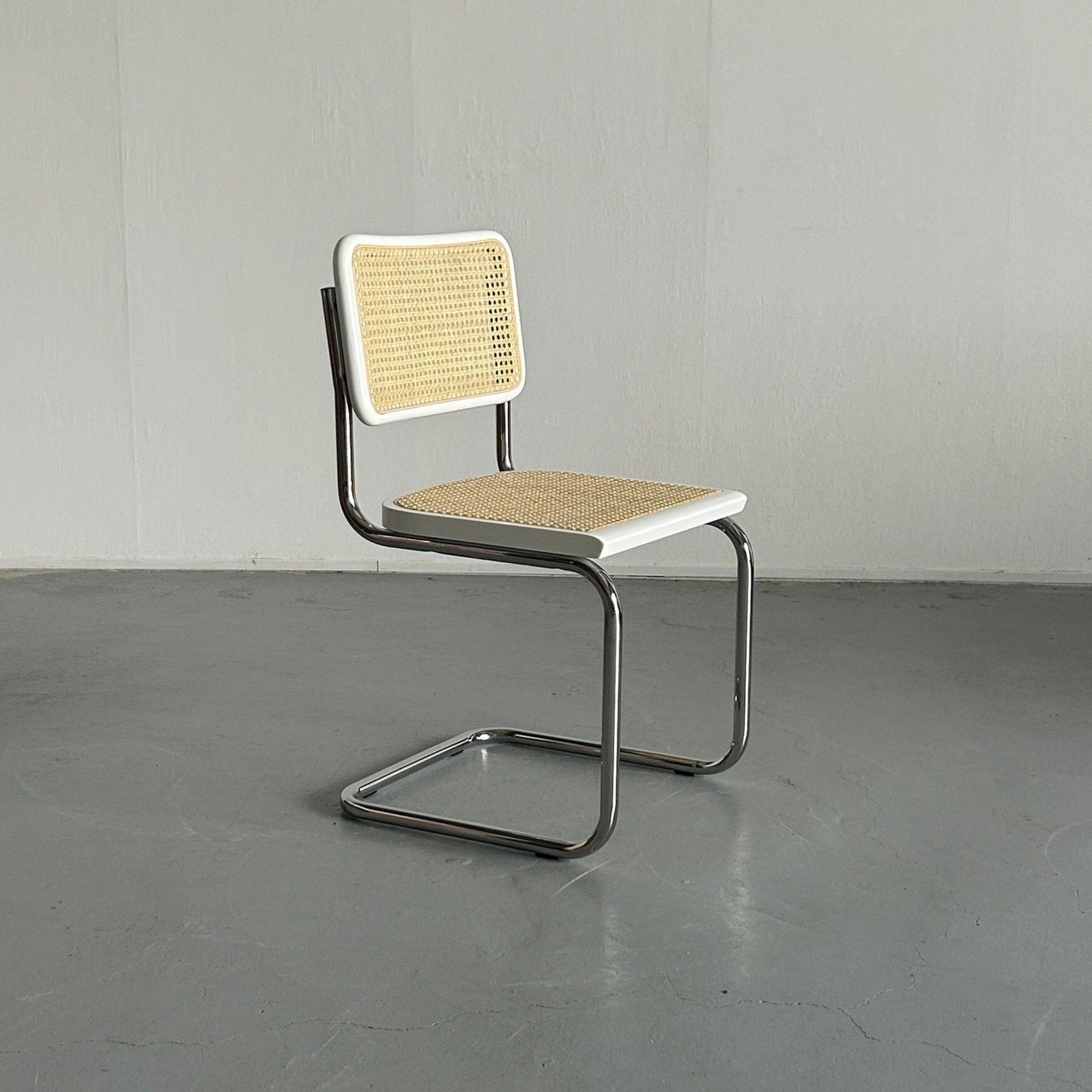 Cesca Style Chair by Marcel Breuer, White