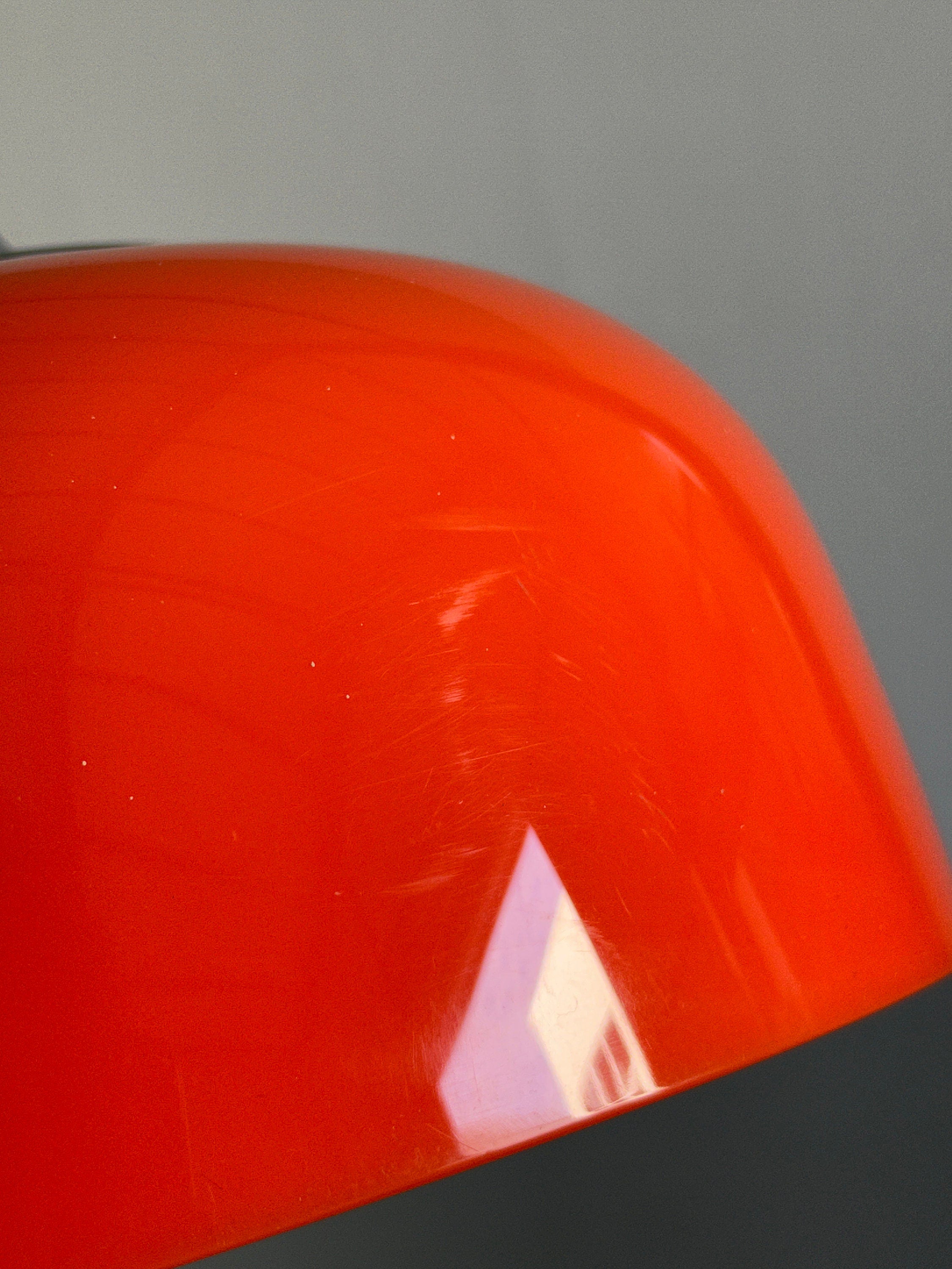 Space Age Orange Pendant Lamp by Harvey Guzzini for Meblo, 1970s