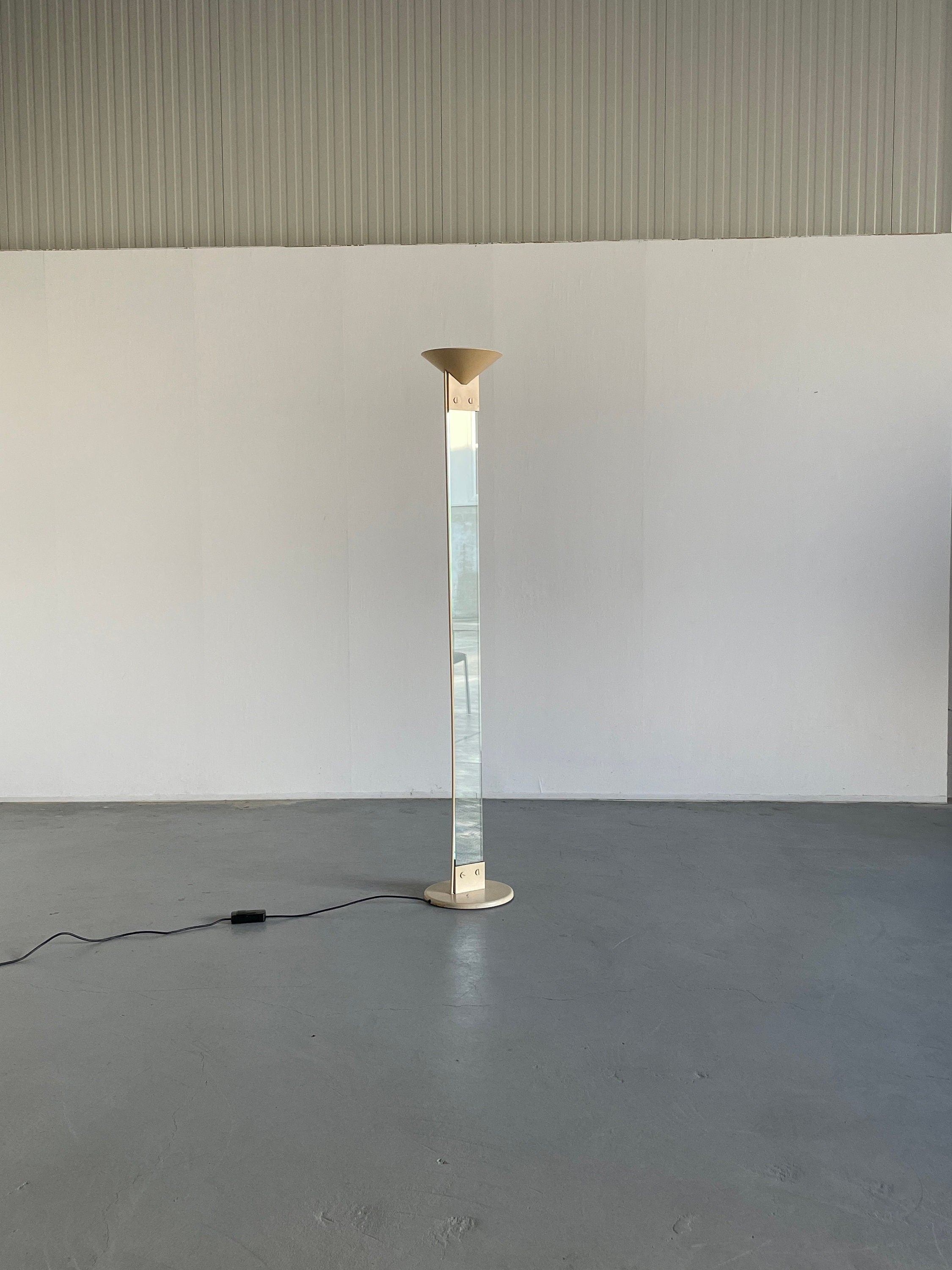 Glass Floor Lamp by Max Baguera for Lamperti, 1970s Italy