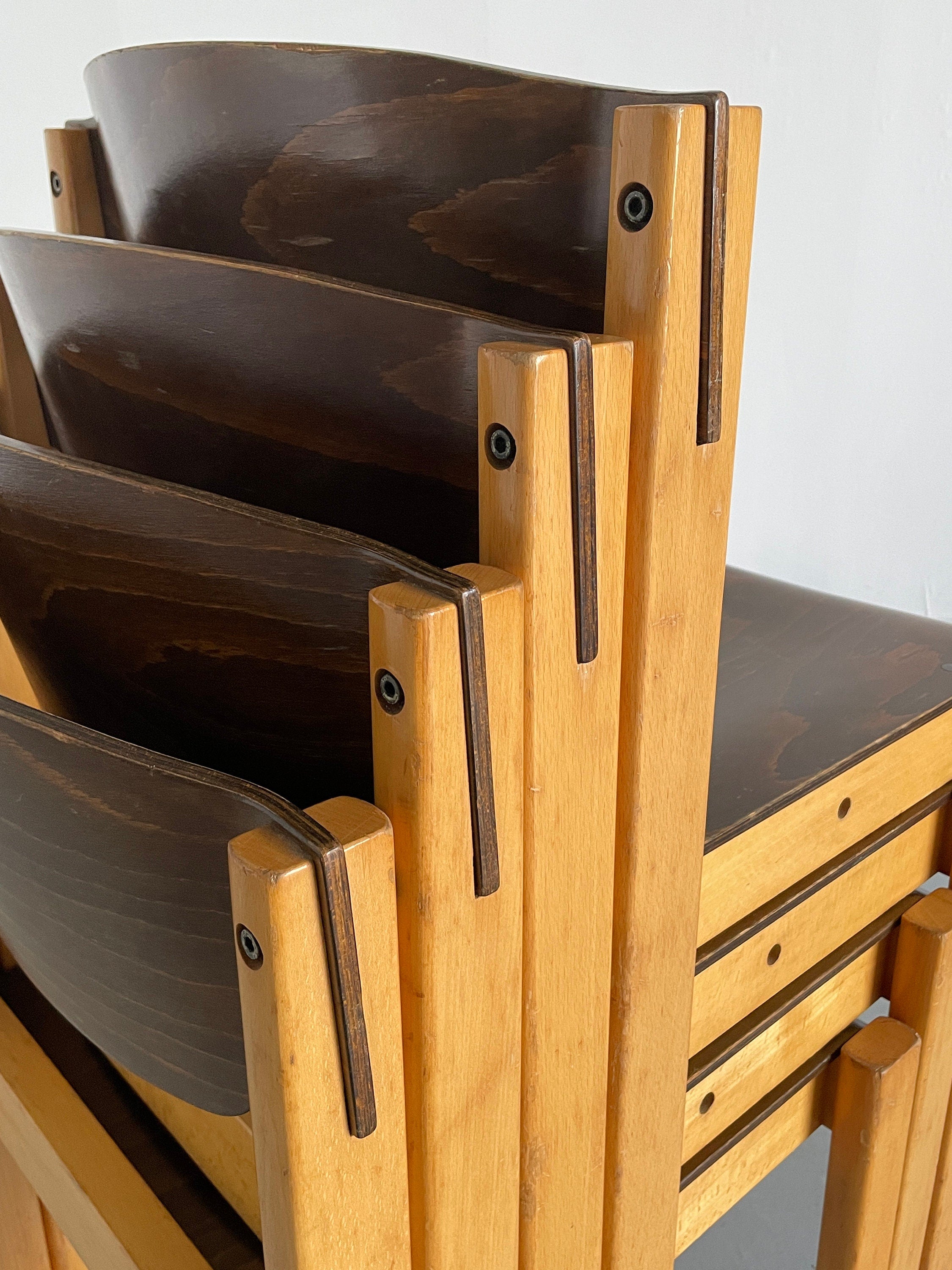 Mid-Century Modern Beechwood Chairs, 1970s