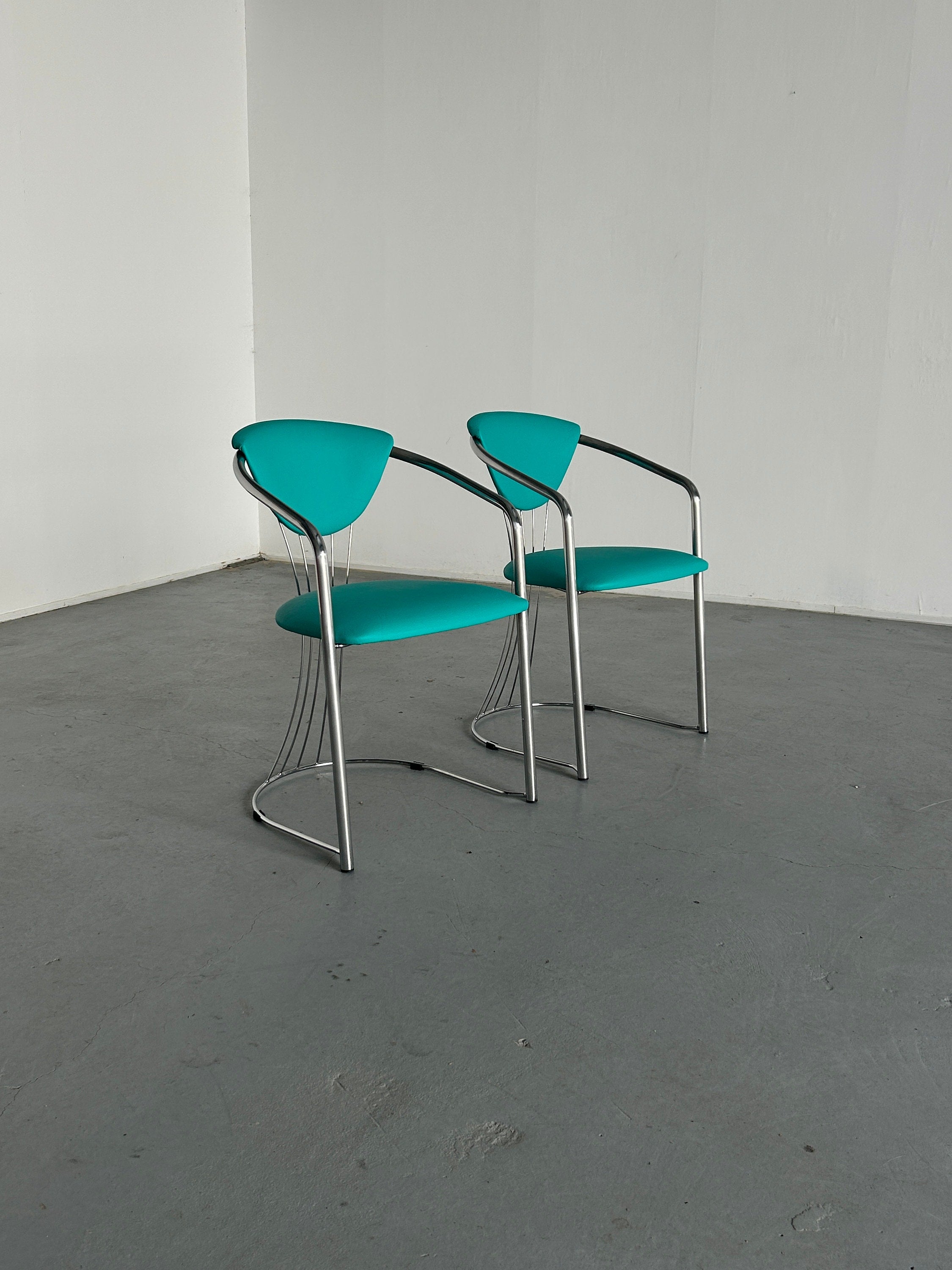 Chrome Dining Chairs by Effezeta, 1990s Italy