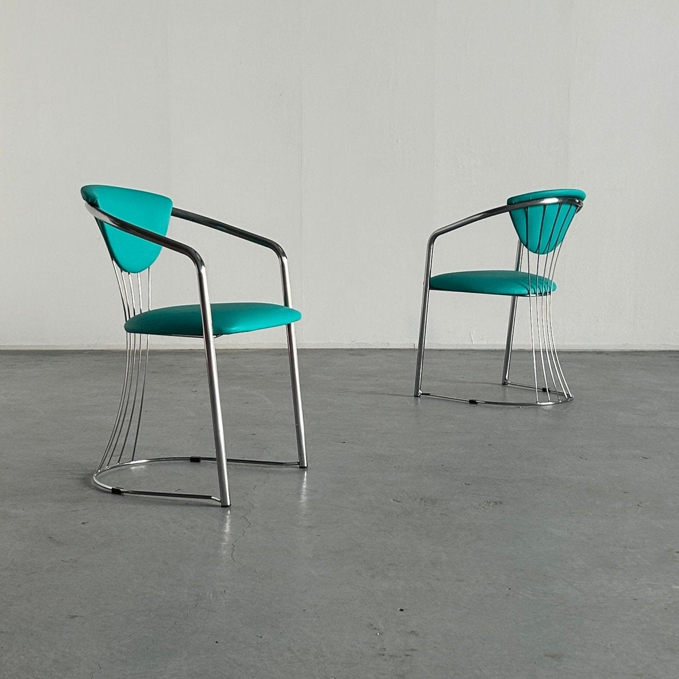 Chrome Dining Chairs by Effezeta, 1990s Italy