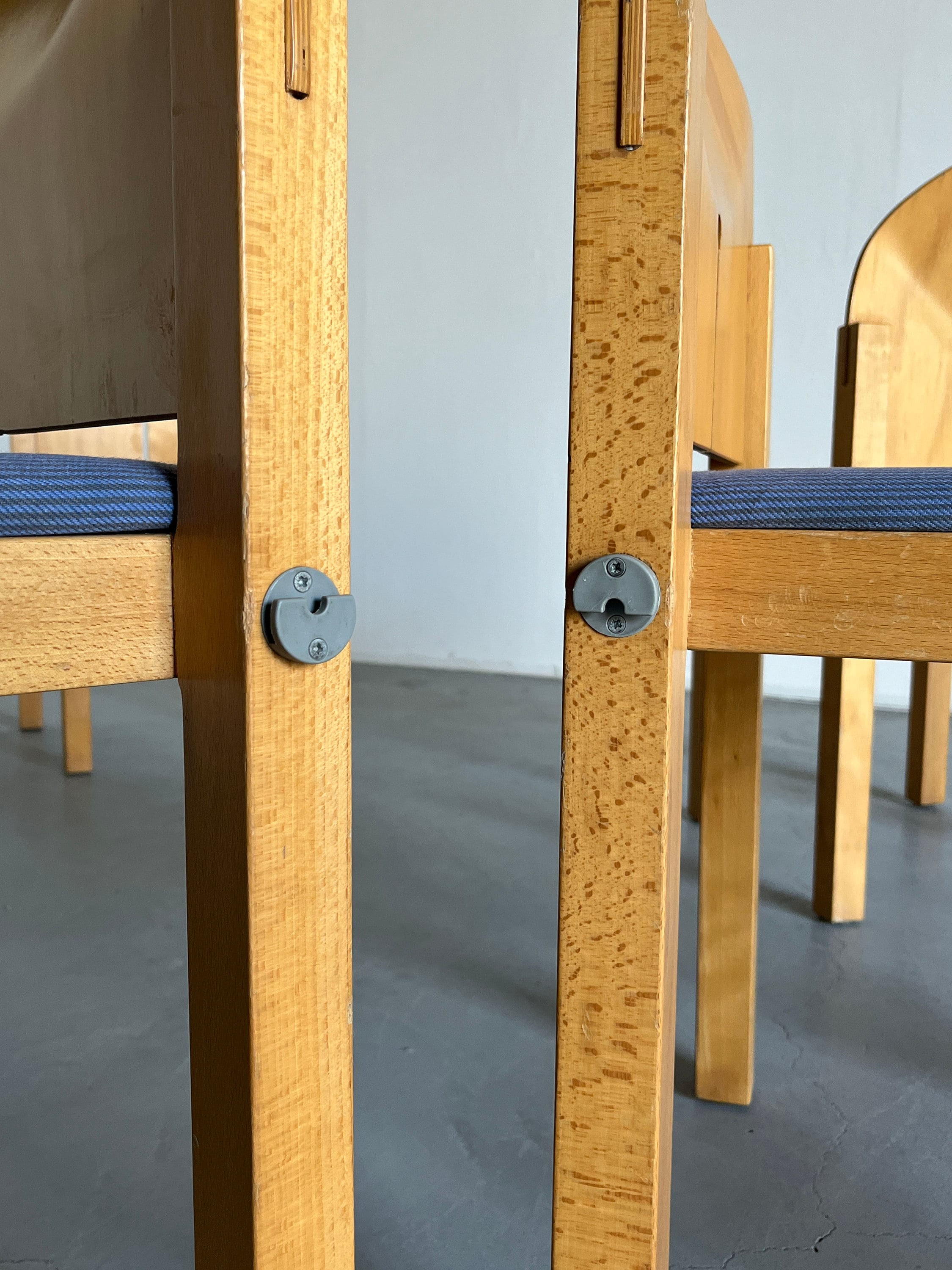 Postmodern Sculptural Dining Chairs by Arno Votteler for Bisterfeld and Weiss, 1980