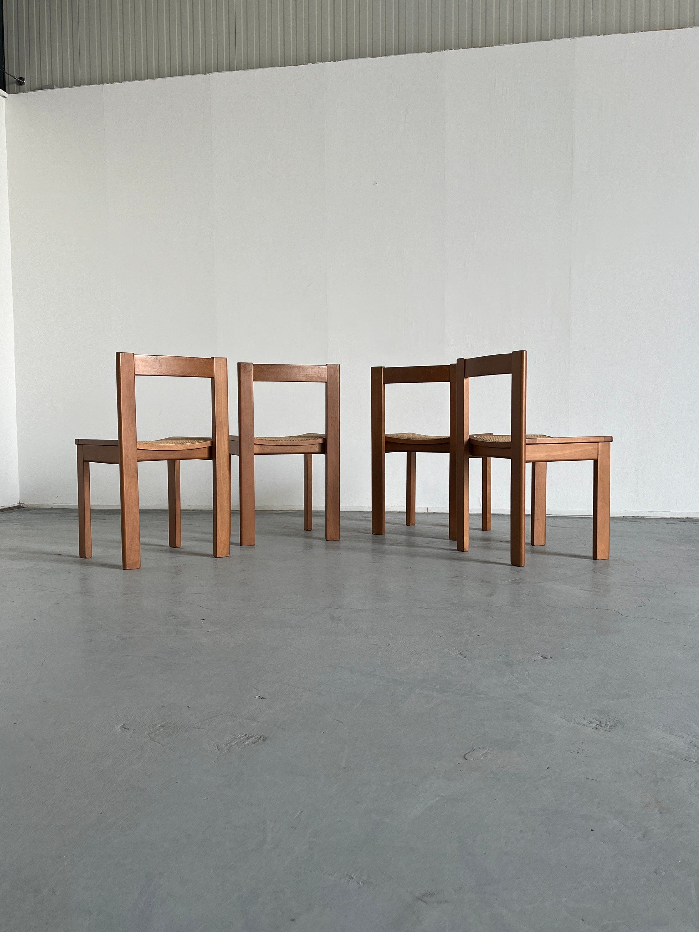 Mid-Century Constructivist Wooden Dining Chairs, 1960s
