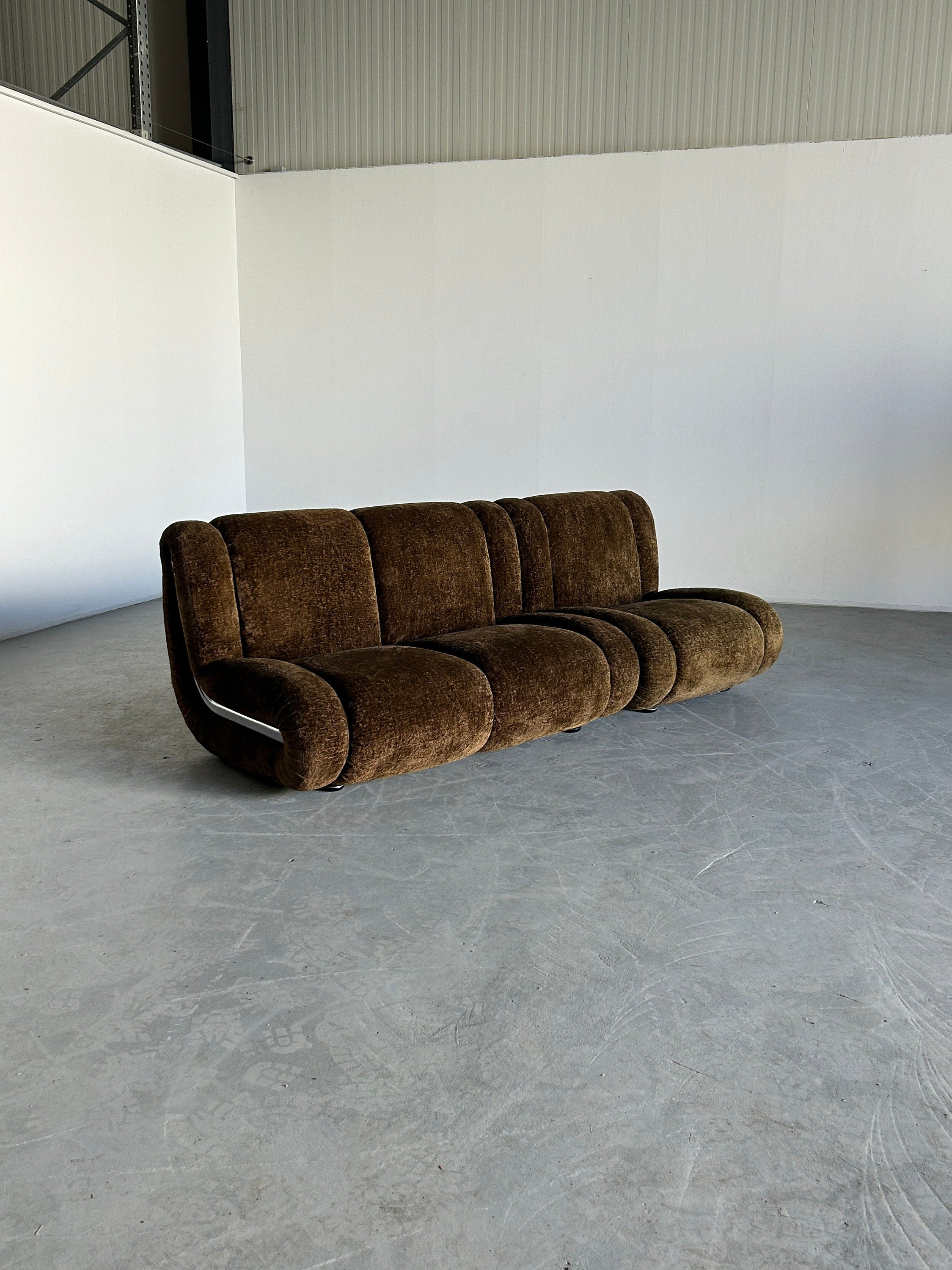 Cloud Modular Velvet Sofa Set Attributed to 1P Italy