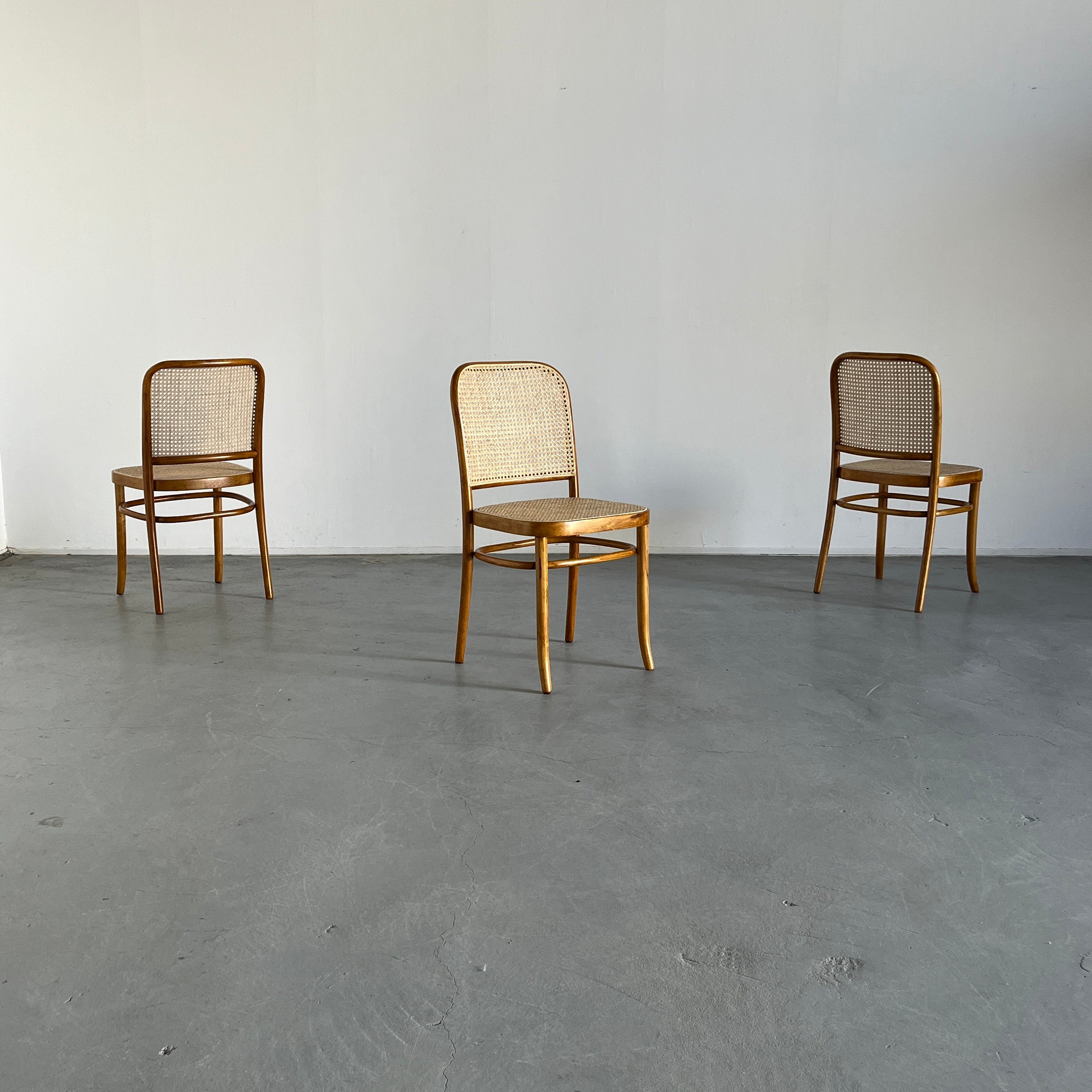 Prague Chairs by Josef Hoffman, 1970s Thonet Mundus