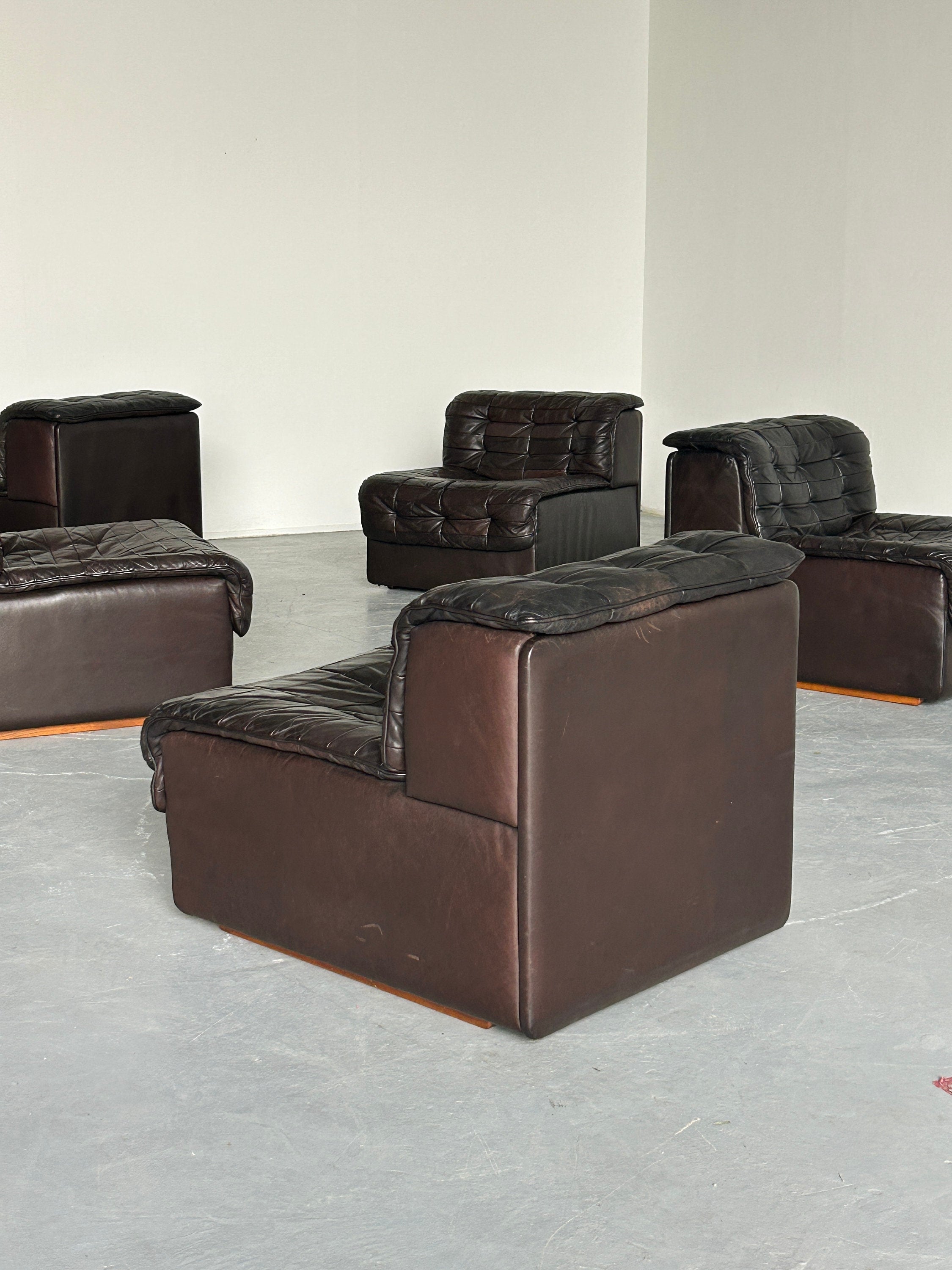 De Sede DS-11 Patchwork Leather Modular Sofa, 1970s