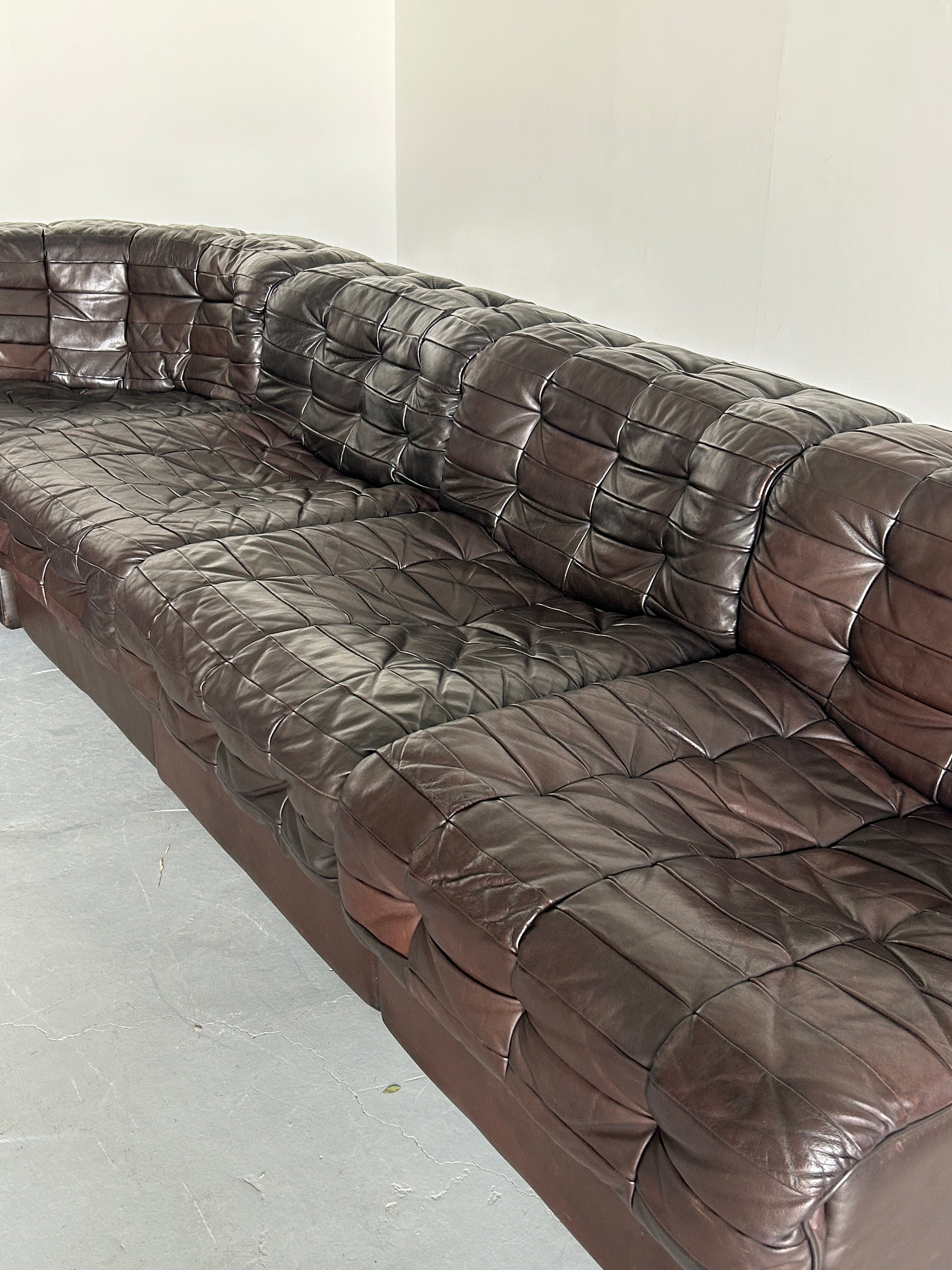 De Sede DS-11 Patchwork Leather Modular Sofa, 1970s