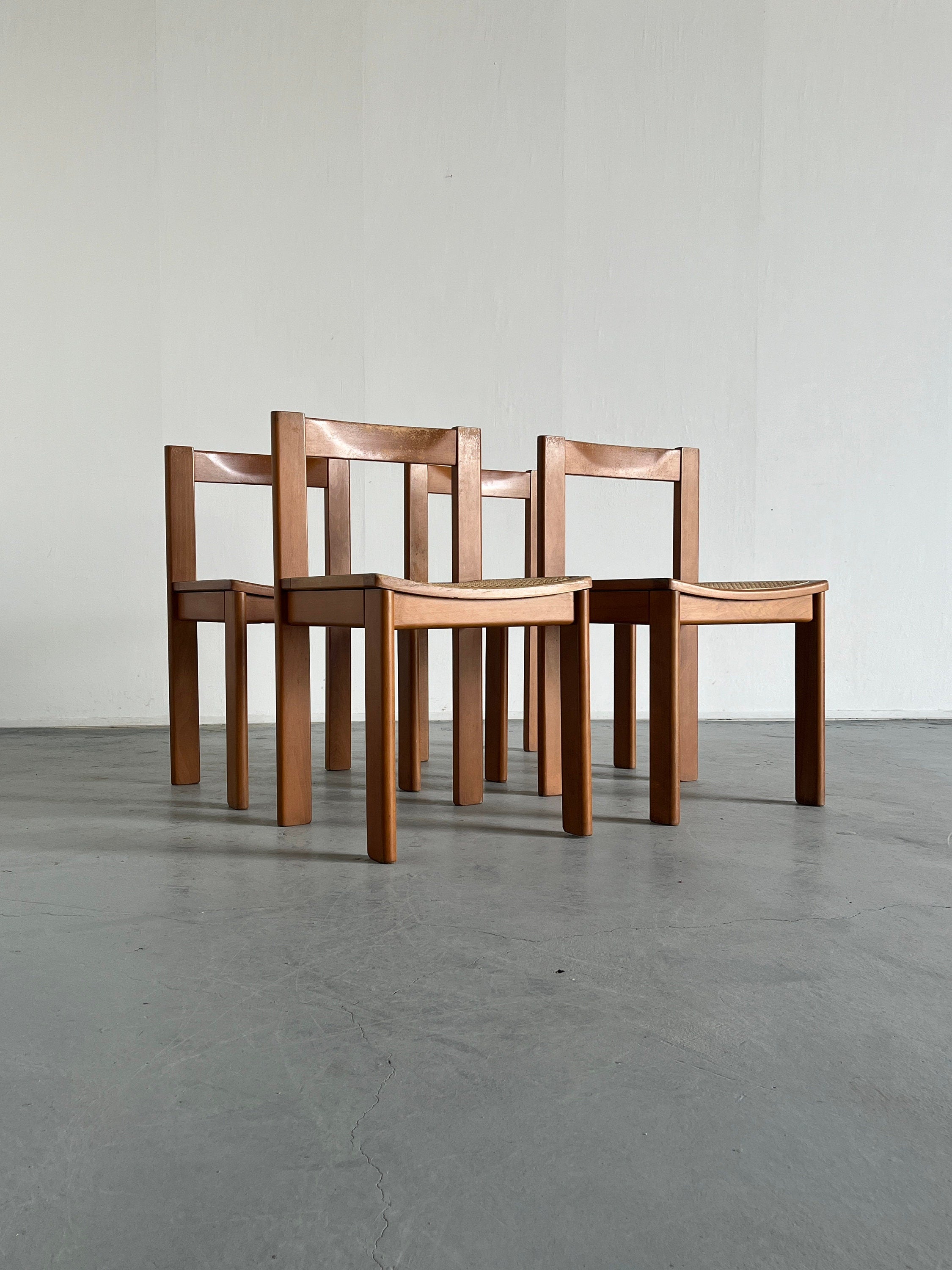 Mid-Century Constructivist Wooden Dining Chairs, 1960s