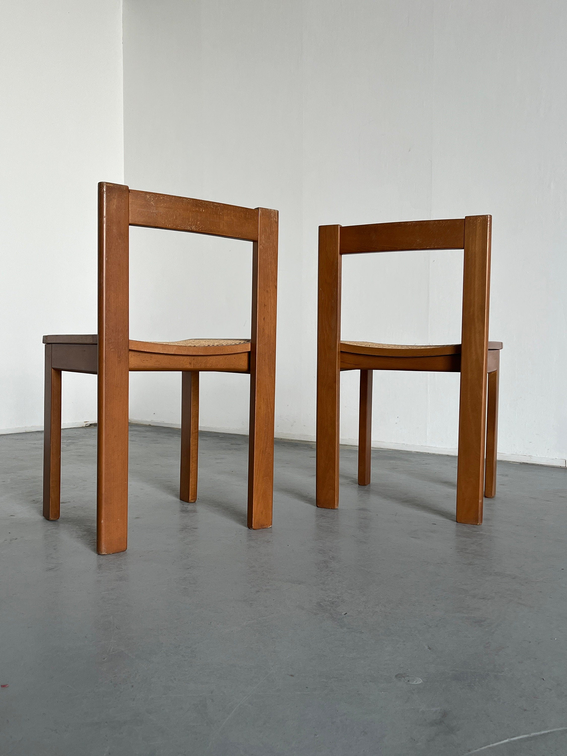 Mid-Century Constructivist Wooden Dining Chairs, 1960s