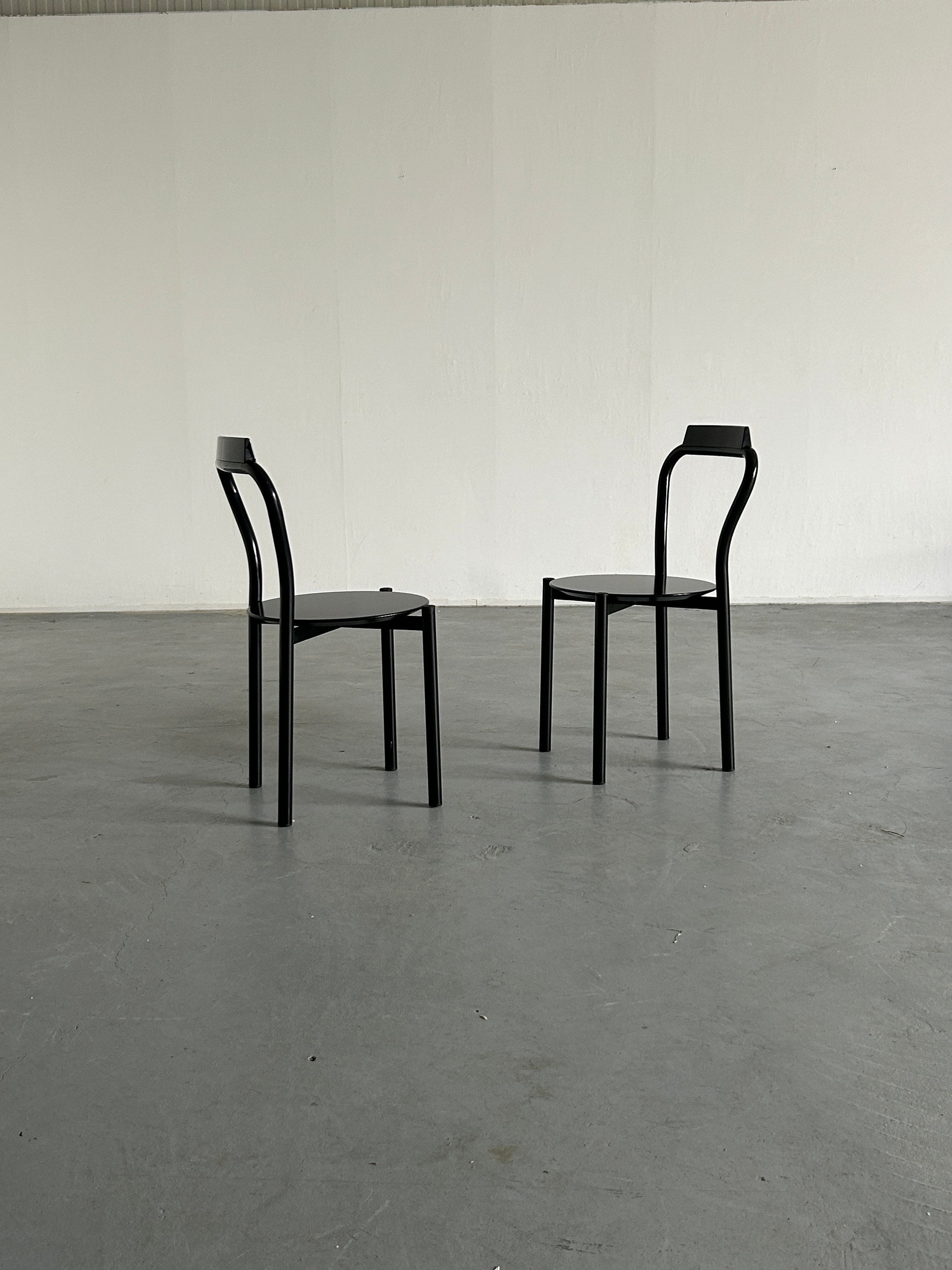 Curved Metal Chairs by Calligaris, 1990s Italy