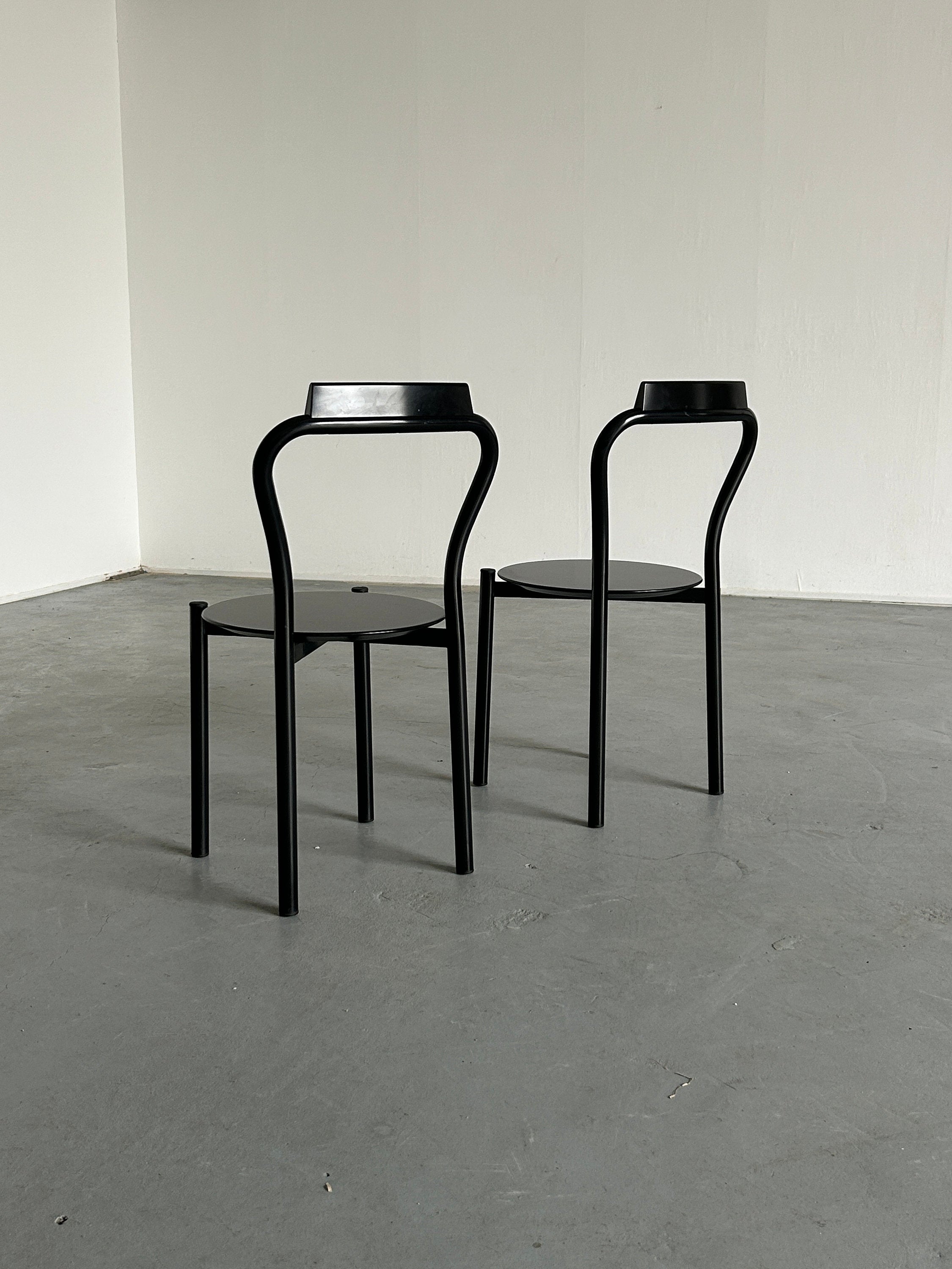Curved Metal Chairs by Calligaris, 1990s Italy