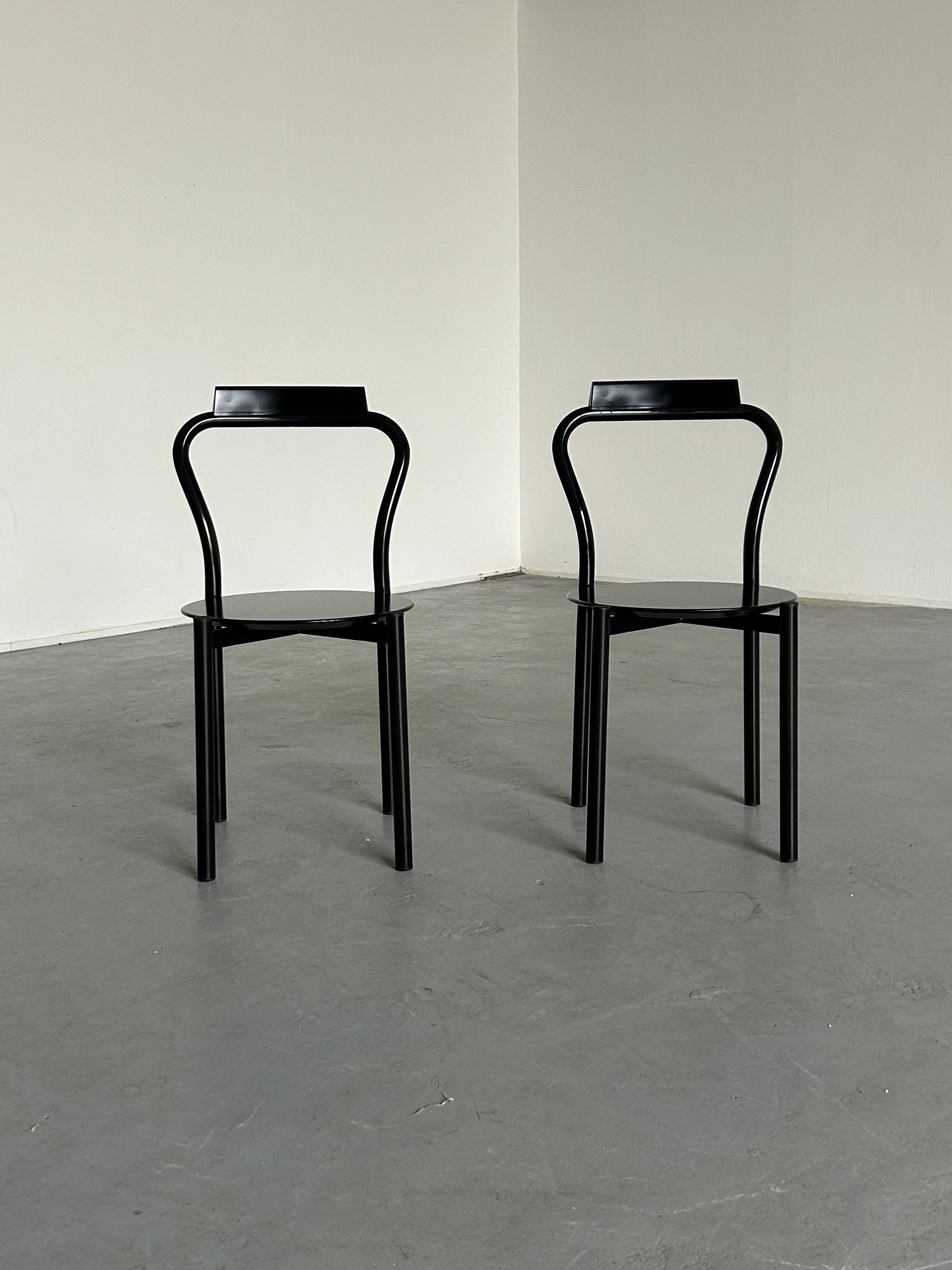 Curved Metal Chairs by Calligaris, 1990s Italy