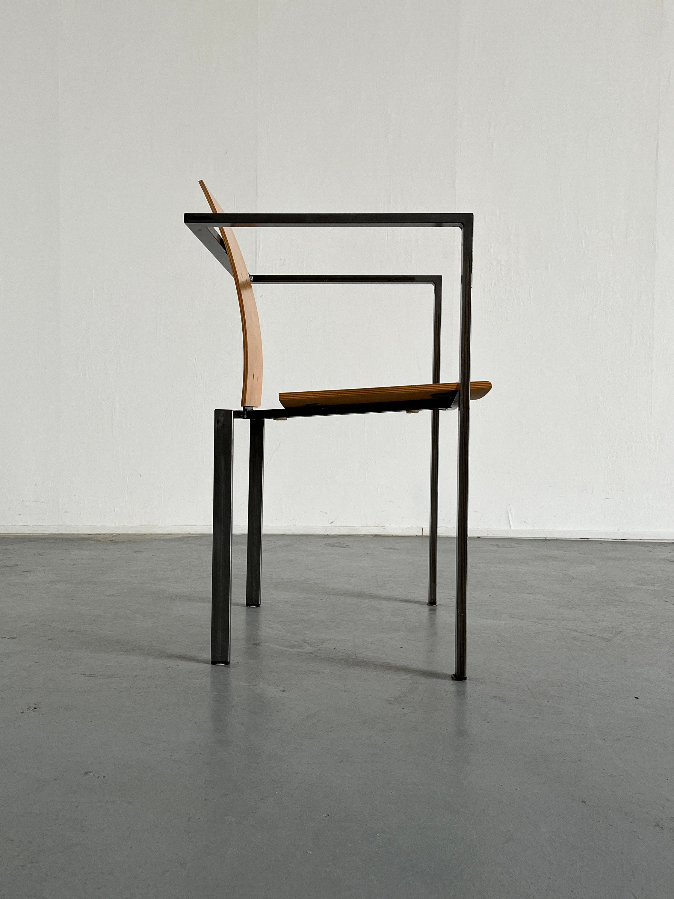 Memphis Postmodern Geometrical Chair by Karl Friedrich Forster for KFF, 1980s