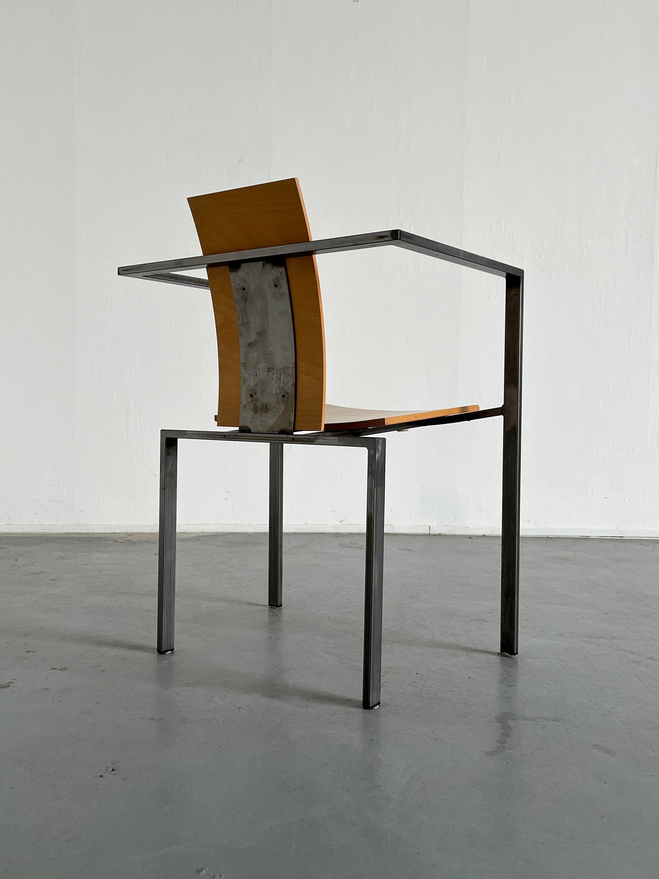 Memphis Postmodern Geometrical Chair by Karl Friedrich Forster for KFF, 1980s