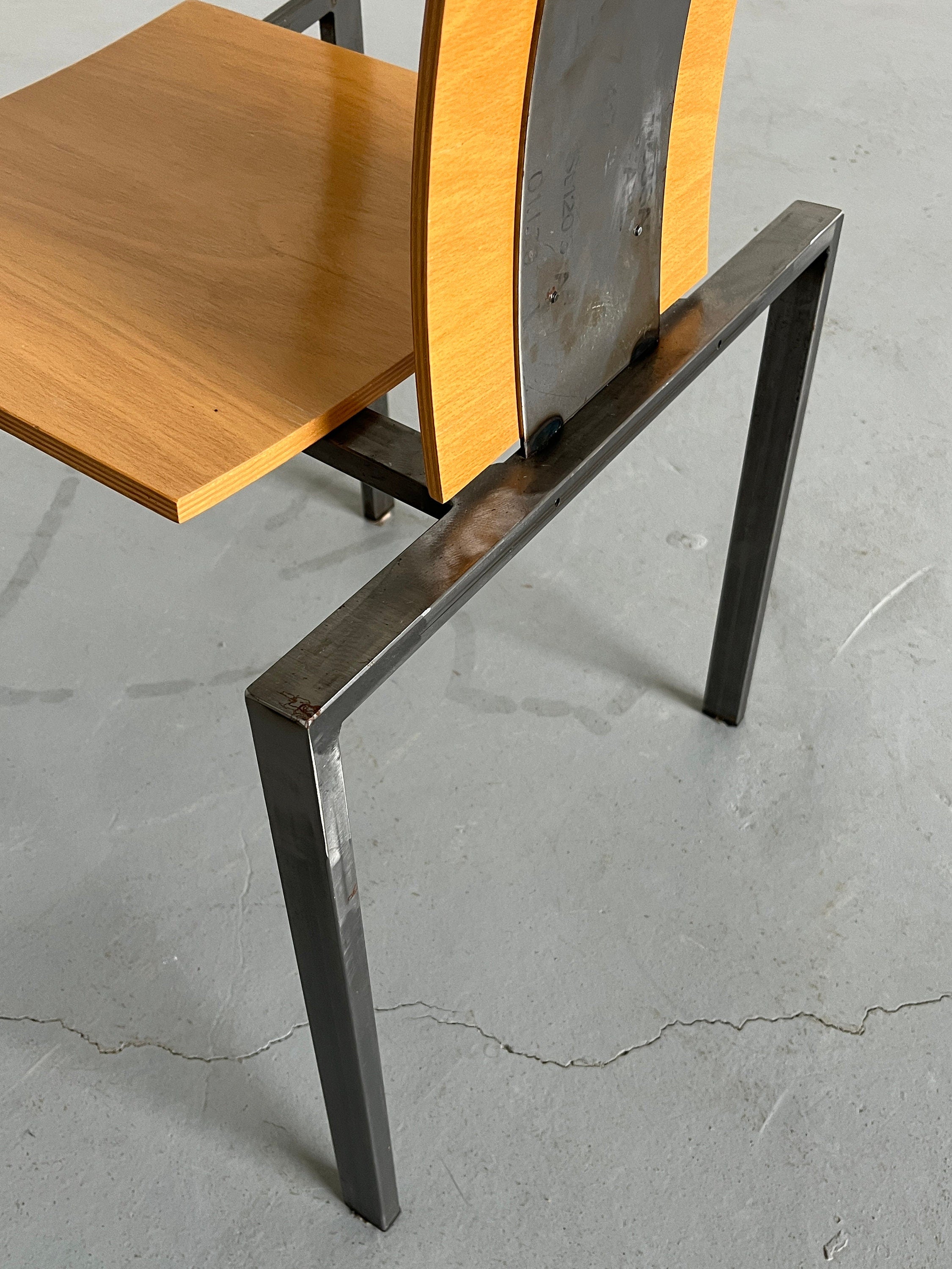 Memphis Postmodern Geometrical Chair by Karl Friedrich Forster for KFF, 1980s