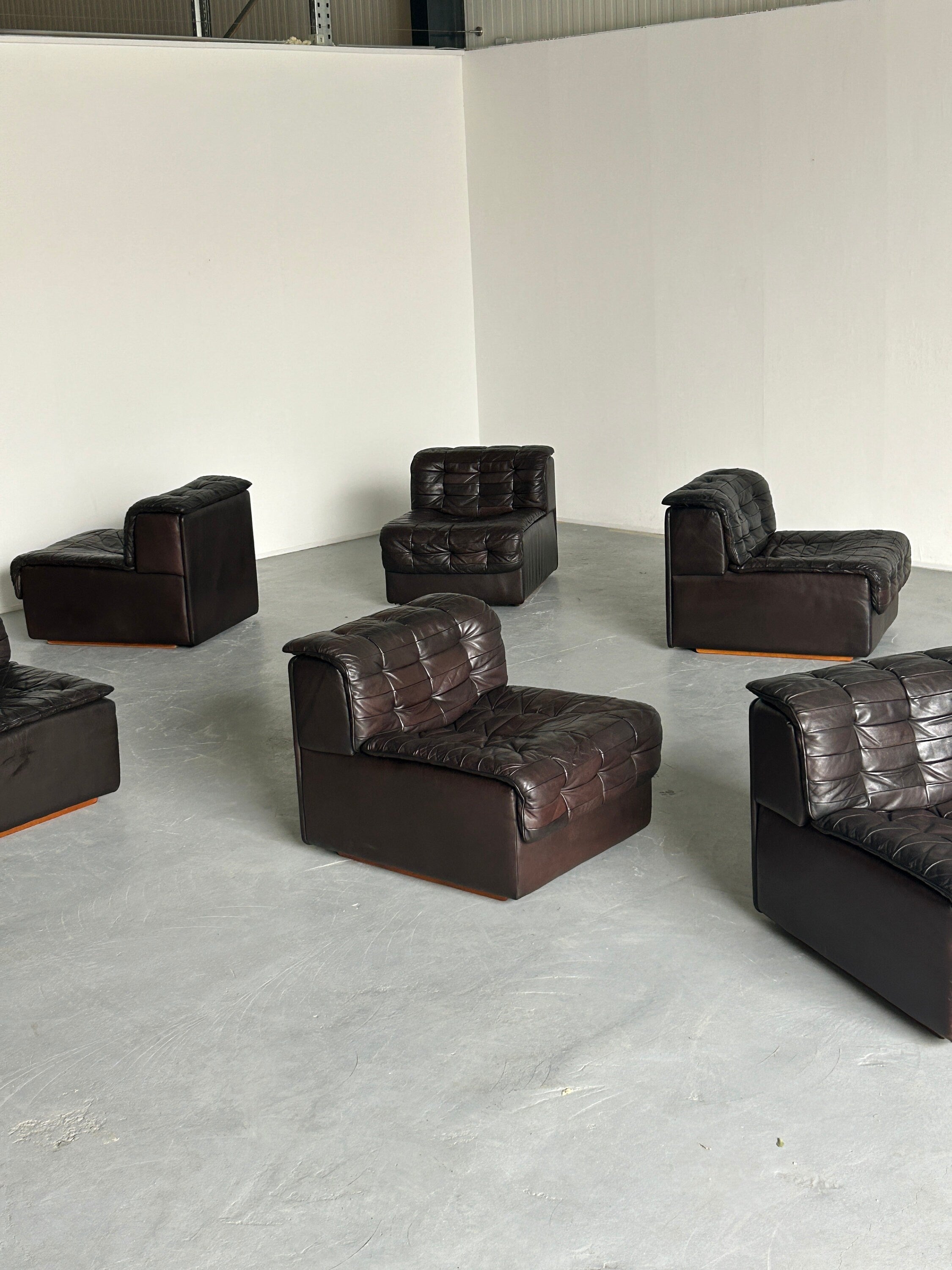 De Sede DS-11 Patchwork Leather Modular Sofa, 1970s