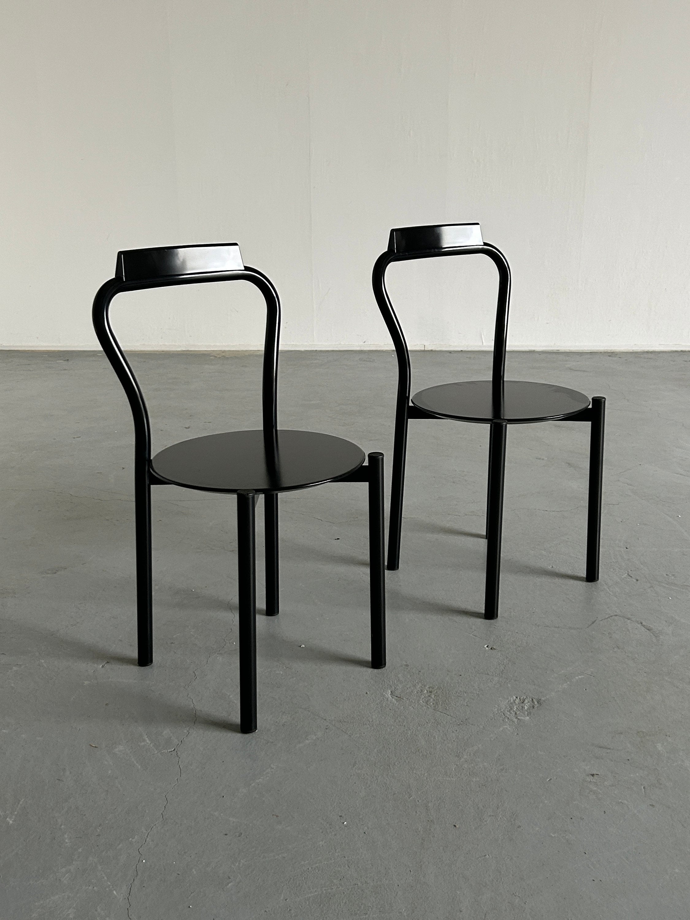 Curved Metal Chairs by Calligaris, 1990s Italy