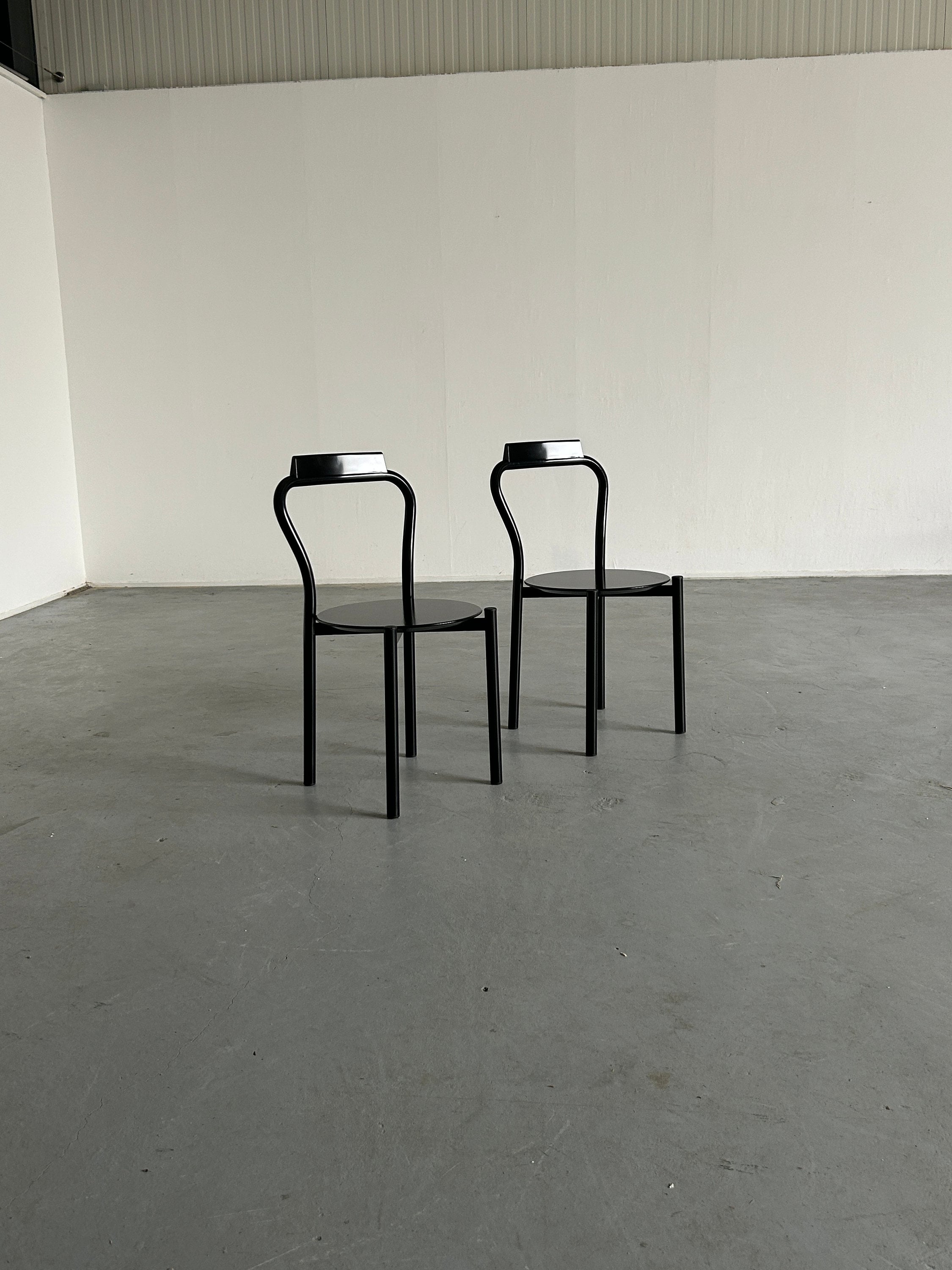 Curved Metal Chairs by Calligaris, 1990s Italy