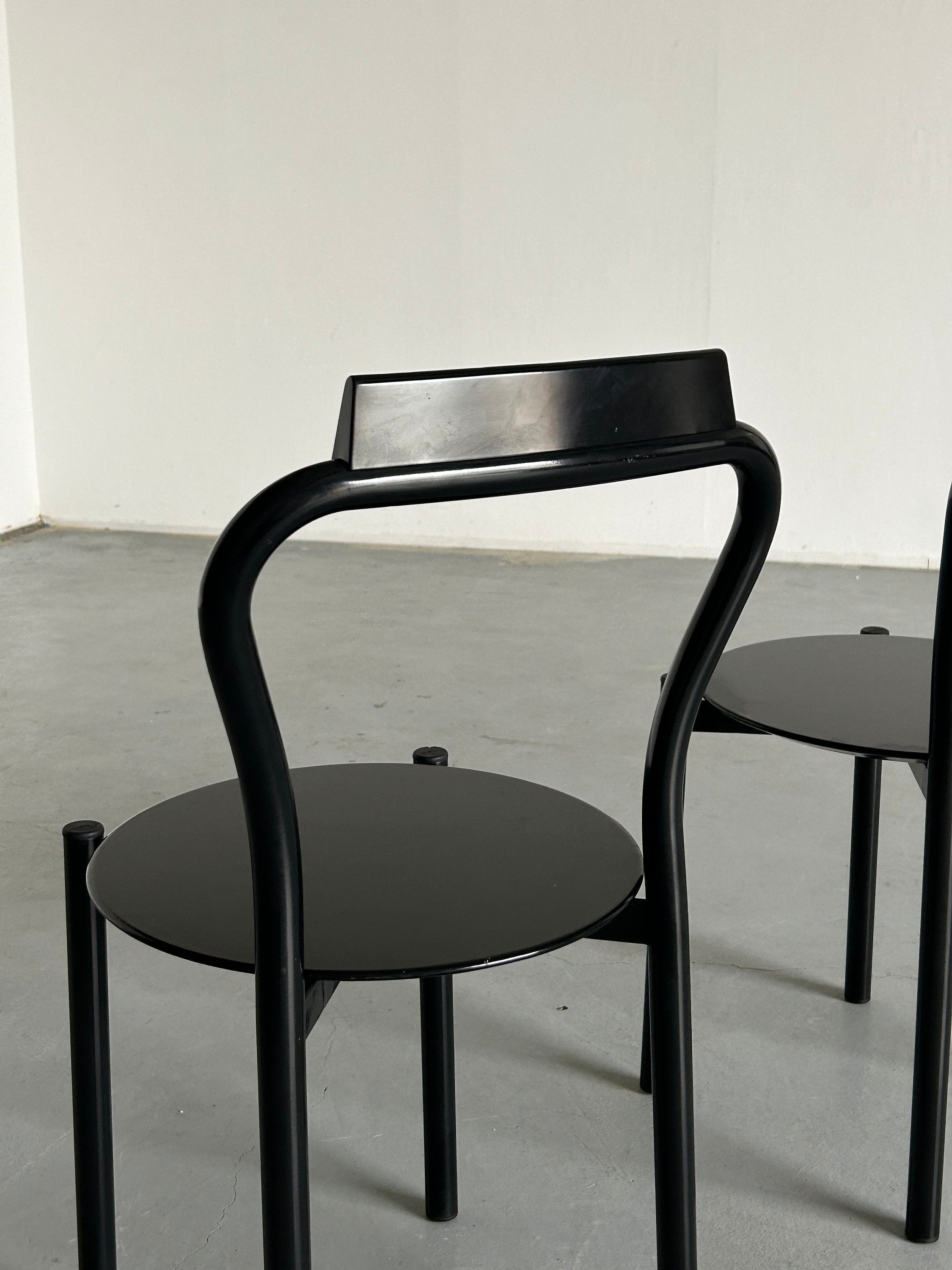 Curved Metal Chairs by Calligaris, 1990s Italy
