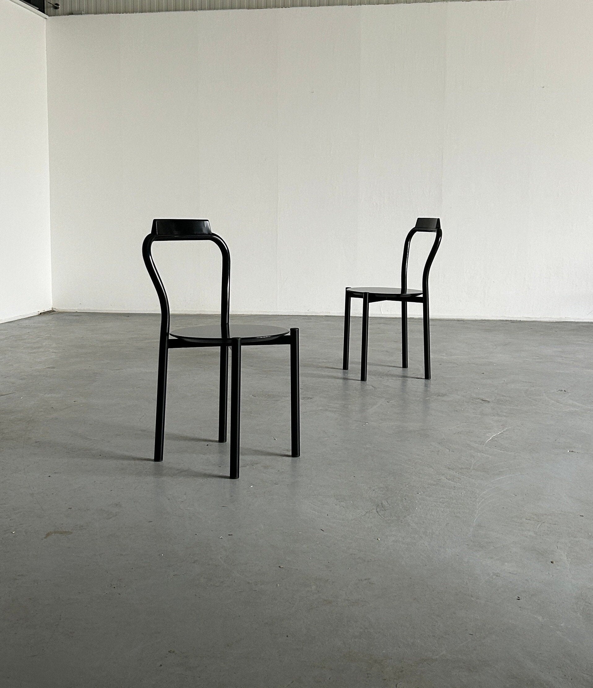 Curved Metal Chairs by Calligaris, 1990s Italy